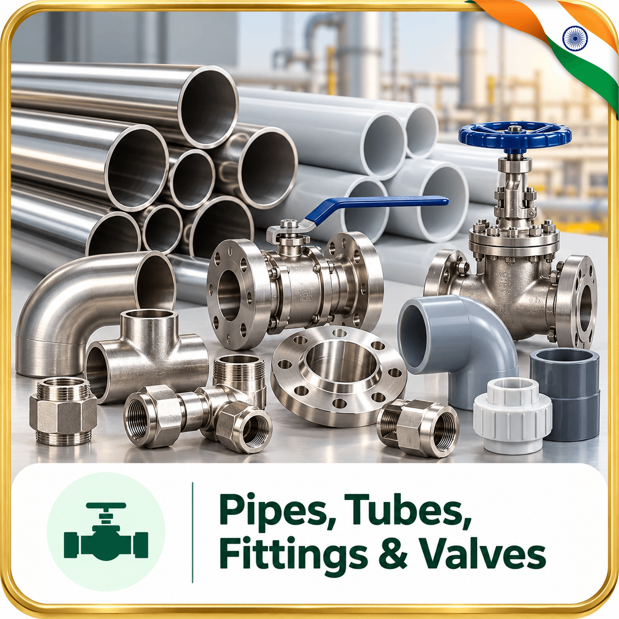 Pipes, Tubes, Fittings & Valves